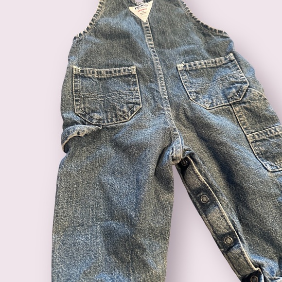 Baby OshKosh The Genuine Article 12 Month Medium Wash Denim Overalls - Picture 8 of 11